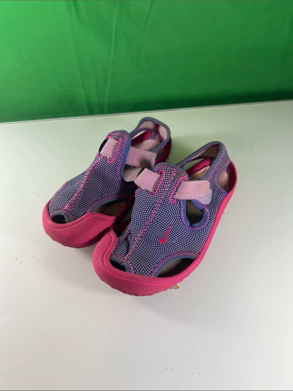 Nike Kids Pink and Purple Closed-Toe Sandals